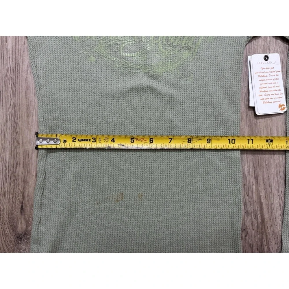 Y2K Billabong Women Green Long Sleeve Shirt Size S